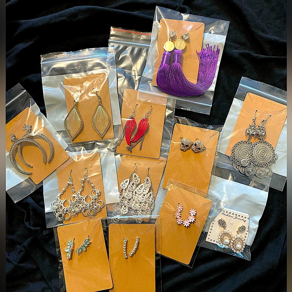 12 earrings set bundle
